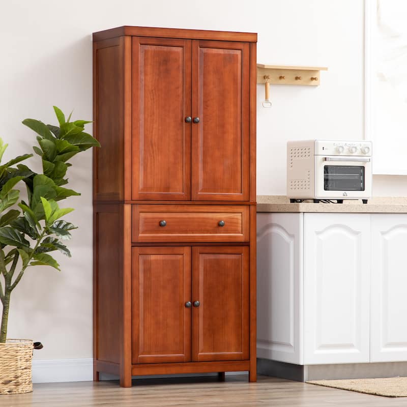 72.5" Pinewood Large Kitchen Pantry Storage